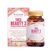 Viên Uống Tóc khỏe, Móng chắc, Da trắng sáng RES Très Beauty 3 vói Collagen, Keratin và Elastin 90 viên