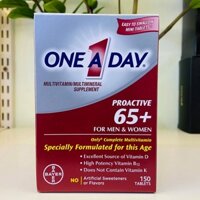 Viên uống tổng hợp cho nam/nữ 65 tuổi One A Day Proactive 65+ Bayer