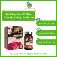 Viên uống trắng da Beauty Extra giúp làm trắng da, giảm nám da, sạm da, nhăn da, giảm rụng tóc, khô móng