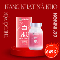 Viên uống trắng da Genkifami Shirohada Nhật Bản ngăn ngừa lão hóa, giúp da mềm mịn hộp 90 viên - Konni39 Xả Kho