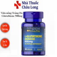 Viên uống trắng da , giảm nám nội sinh Puritan’s Pride L-Glutathione (Reduced) 500mg 30 Capsules