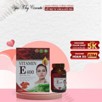 Viên uống trắng da mờ nám VITAMIN E400 With Aloe Vera Tinh dầu thông đỏ , tinh dầu hoa anh thảo Vitamin E đỏ-Hộp 30v