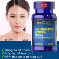 Viên uống trắng da mờ nám puritan's pride l- glutathione 500mg hộp 30 viên Healthy Care Quatangme1