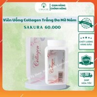 Viên Uống Trắng Da Mờ Nám Collagen Sakura Giảm Nấp Nhăn Đến Từ Nhật Bản .