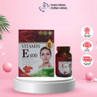 Viên uống trắng da mờ nám VITAMIN E400 With Aloe Vera Tinh dầu thông đỏ , tinh dầu hoa anh thảo Vitamin E đỏ-Hộp 30v