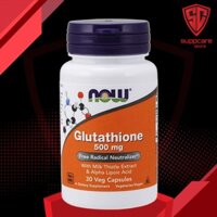 Viên Uống Trắng Da Nội Sinh | Now Glutathione 500 mg with Milk Thistle Extract & Alpha Lipoic Acid [ 30 viên]