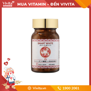 Viên uống trắng da Smart White hộp 120 viên