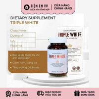 Viên Uống Trắng Da Triple White Bổ Sung Glutathione 600mg Mỹ 50 Viên