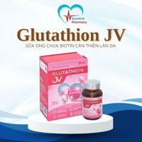 Viên Uống Trắng Đẹp Dưỡng Da Glutathion JV Chứa Sữa Ong Chúa Biotin Cản Thiện Sức Khỏe Làn Da