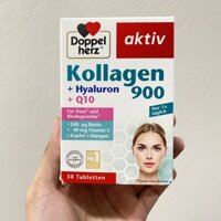 Viên Uống Trẻ Hóa Làn Da, Làm Đẹp Và Chống Lão Hóa Doppelherz Kollagen 900 Hyaluron Q10 – Hộp 30 Viên [HÀNG ĐỨC NỘI ĐỊA]
