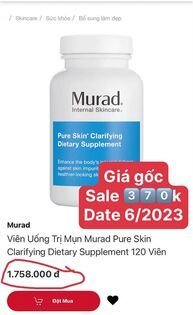 Viên uống trị mụn Murad