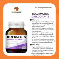 Viên uống tuần hoàn não Ginkgo Biloba (bổ sung 40mg Q10) Blackmores - Úc - Hộp 80 Viên