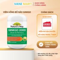 Viên Uống Tuần Hoàn Não High Strength Ginkgo Biloba Nature's Way của Úc hỗ trợ ngủ ngon 2000mg