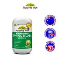 Viên Uống Tuần Hoàn Não Natures Way High Strength Ginkgo Biloba Tăng Cường Trí Nhớ 2000mg 120 Viên