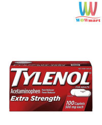 Viên uống Tylenol Acetaminophen Extra Strength 500mg 100 Caplets
