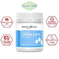 Viên uống ULTIMATE OMEGA 3-6-9 HEALTHY CARE hỗ trợ giảm khô da, sưc khỏe tim mạch, tốt cho não 200 viên