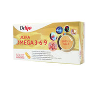 Viên Uống Ultra Omega 3-6-9 Drlife Hỗ Trợ Hạ Cholesterol, Tăng Cường Sức Khỏe – Hộp 60 Viên