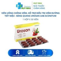 Viên Uống Urosan Aconitum UAB Hỗ Trợ Điều Trị Viêm Đường Tiết Niệu, Bàng Quang Hộp 30 Viên