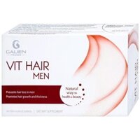 Viên uống Vit Hair Men Galien hỗ trợ giảm rụng tóc dành cho nam giới (4 vỉ x 15 viên)