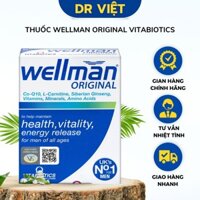 Viên Uống Vitabiotics WELLMAN Tăng Cường Sức Khỏe, Hạn Chế Lão Hóa Cho Nam Giới Hộp 30 Viên