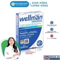 Viên Uống Vitabiotics WELLMAN Tăng Cường Sức Khỏe, Hạn Chế Lão Hóa Cho Nam Giới Hộp 30 Viên