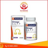Viên uống VitaHealth Omega 3,6,7,9 bổ mắt, ngừa xơ vữa động mạch hộp (30 viên)