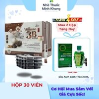 Viên Uống VITAMIN 3B Tỏi Đen Đông Trùng Hạ Thảo-Tăng Cường Sức Khỏe, Giảm Căng Thẳng, Tê Bì Chân Tay.Hộp 100 viên