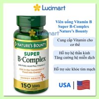 Viên uống Vitamin B Super B-Complex Nature’s Bounty hũ 150 viên [Hàng Mỹ]