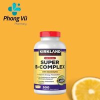 Viên uống Vitamin B Tổng Hợp Super B-Complex chai 500 viên hãng Kirkland từ Mỹ