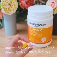 VIÊN UỐNG VITAMIN C 500MG HEALTHY CARE 500 VIÊN (ÚC)