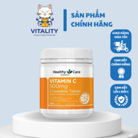 Viên uống vitamin C healthy care 500mg 500 viên trắng da, tăng sức đề kháng dạng viên ngậm, Vitality Store