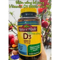 Viên Uống Vitamin D3 Nature Made D3 1000 IU