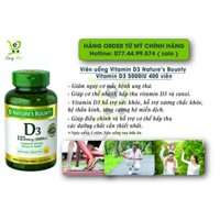 Viên uống Vitamin D3 Nature's Bounty Vitamin D3 5000IU 400 viên