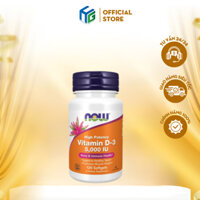 Viên uống Vitamin D3 tăng cường sức đề kháng, sinh lý, cơ bắp, xương chắc khoẻ - Now vitamin D3 5000IU