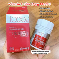 Viên Uống Vitamin E 1000IU Hàn Quốc 60 Viên – Chống Lão Hóa