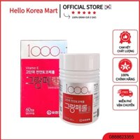 Viên Uống Vitamin E 1000iu Hàn Quốc Hộp 60 Viên Hàng Chính Hãng