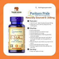 Viên uống Vitamin E 268mg (400 IU), hộp 100 viên của Puritan Pride - Date 8/2026
