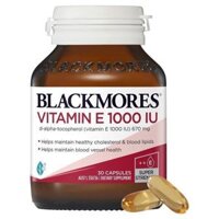 Viên uống vitamin E Blackmores 1000IU 30 viên, 100 viên Úc