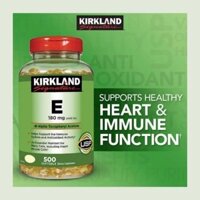 Viên uống Vitamin E của Mỹ Kirkland Signature 400IU giúp đẹp da, chống lão hoá loại 500 viên