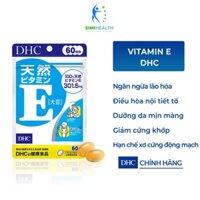 Viên uống vitamin E DHC Nhật Bản chống lão hóa dưỡng da khỏe mềm mịn giảm nhăn thâm nám làm đẹp da bà bầu gói 30 viên