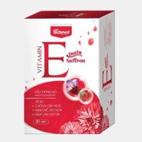 Viên uống Vitamin E đỏ Saffron hộp 30 viên - Bổ sung Vitamin E, chống oxy hóa, hạn chế lão hóa