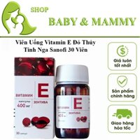 Viên uống vitamin E đỏ thủy tinh Nga Sanofi - Vitamin E đỏ chống lão hóa
