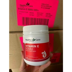 Viên uống Vitamin E Healthy Care 500IU hộp 200 viên của Úc
