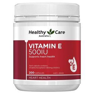 Viên uống Vitamin E Healthy Care 500IU hộp 200 viên của Úc