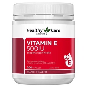Viên uống Vitamin E Healthy Care 500IU hộp 200 viên của Úc