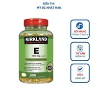 Viên uống Vitamin E Kirkland 500 viên của Mỹ, Viên uống trắng da Vitamin E 400IU hỗ trợ làm đẹp da