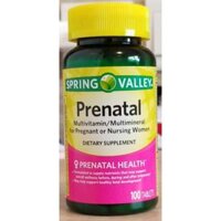 Viên uống Vitamin Spring Valley cho phụ nữ mang thai (100 Viên)