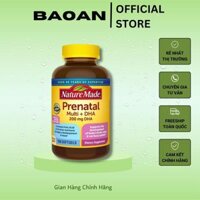 Viên uống Vitamin tổng hợp bà bầu Mỹ Nature Made Prenatal Multi DHA 150 viên, Bổ bầu mỹ Prenatal số 1 Mỹ