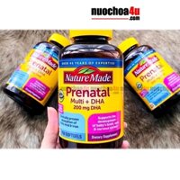 Viên Uống Vitamin Tổng Hợp Cho Bà Bầu NATURE MADE - Prenatal Folic+DHA 200mg 150 Softgels