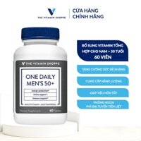 Viên uống vitamin tổng hợp cho nam trên 50 tuổi THE VITAMIN SHOPPE One Daily Men’s 50+ 60 viên